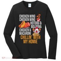 Chicken Wing Chicken Wing Hot Dog And Bologna Women's Long Sleeve Shirt thumb 0