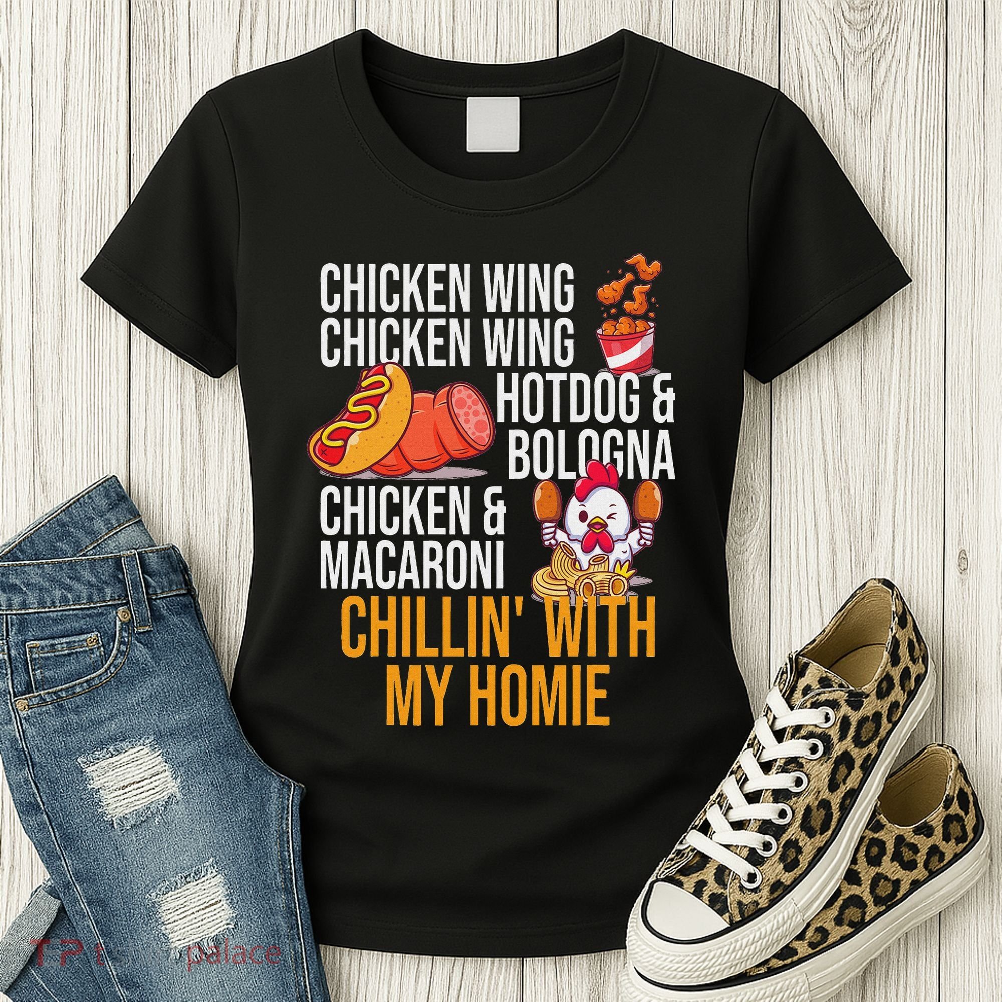 Chicken Wing Chicken Wing Hot Dog And Bologna Women's T-Shirt