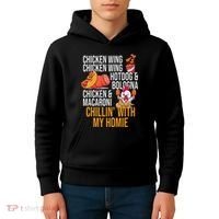 Chicken Wing Chicken Wing Hot Dog And Bologna Kids Hoodie thumb 4