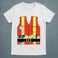 Construction Worker Costume Orange Safety Vest Tools T-Shirt thumb 5