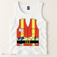 Construction Worker Costume Orange Safety Vest Tools Tank Top thumb 2