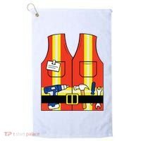 Construction Worker Costume Orange Safety Vest Tools Golf Towel thumb 0