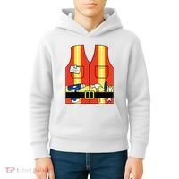 Construction Worker Costume Orange Safety Vest Tools Kids Hoodie thumb 4