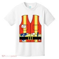 Construction Worker Costume Orange Safety Vest Tools Kids T-Shirt thumb 0