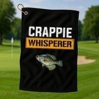 Crappie Whisperer Crappie Fishing Golf Towel thumb 1