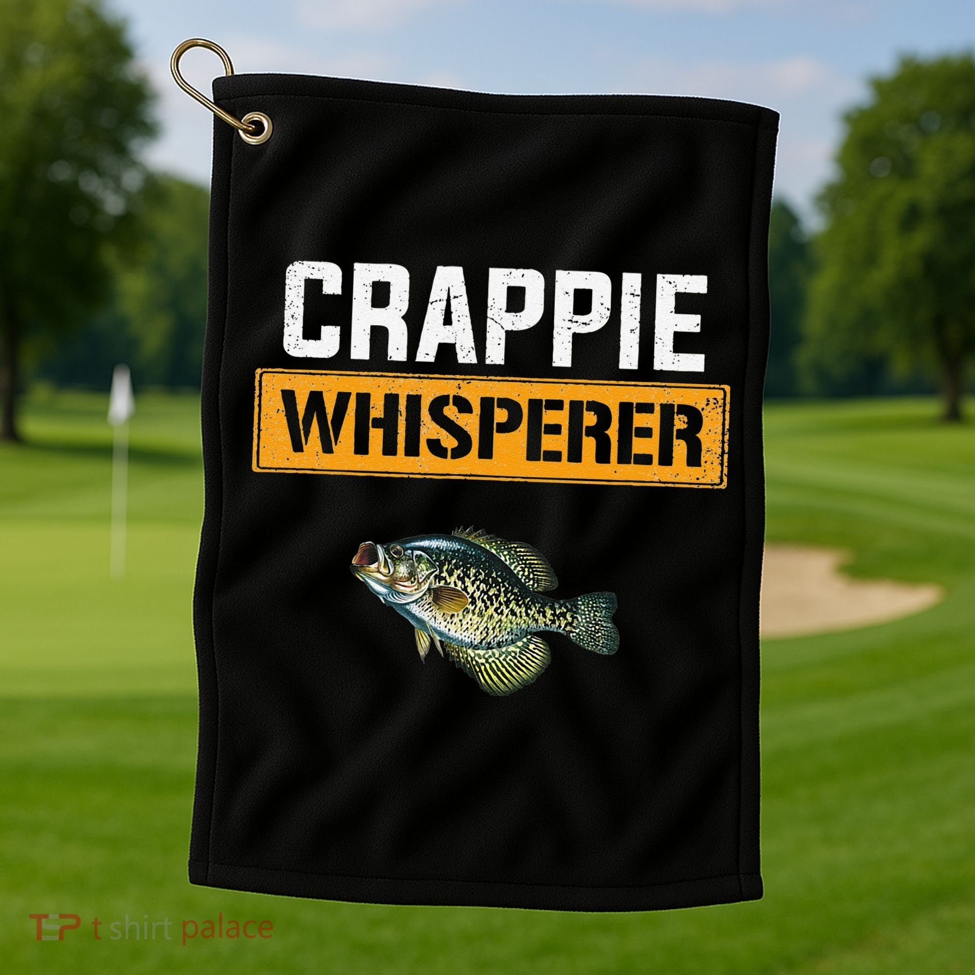 Crappie Whisperer Crappie Fishing Golf Towel