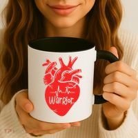 CHD Warrior Congenital Heart Defects 1 In 100 Heart Warrior Coffee Mug thumb 3