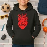 CHD Warrior Congenital Heart Defects 1 In 100 Heart Warrior Kids Hoodie thumb 2