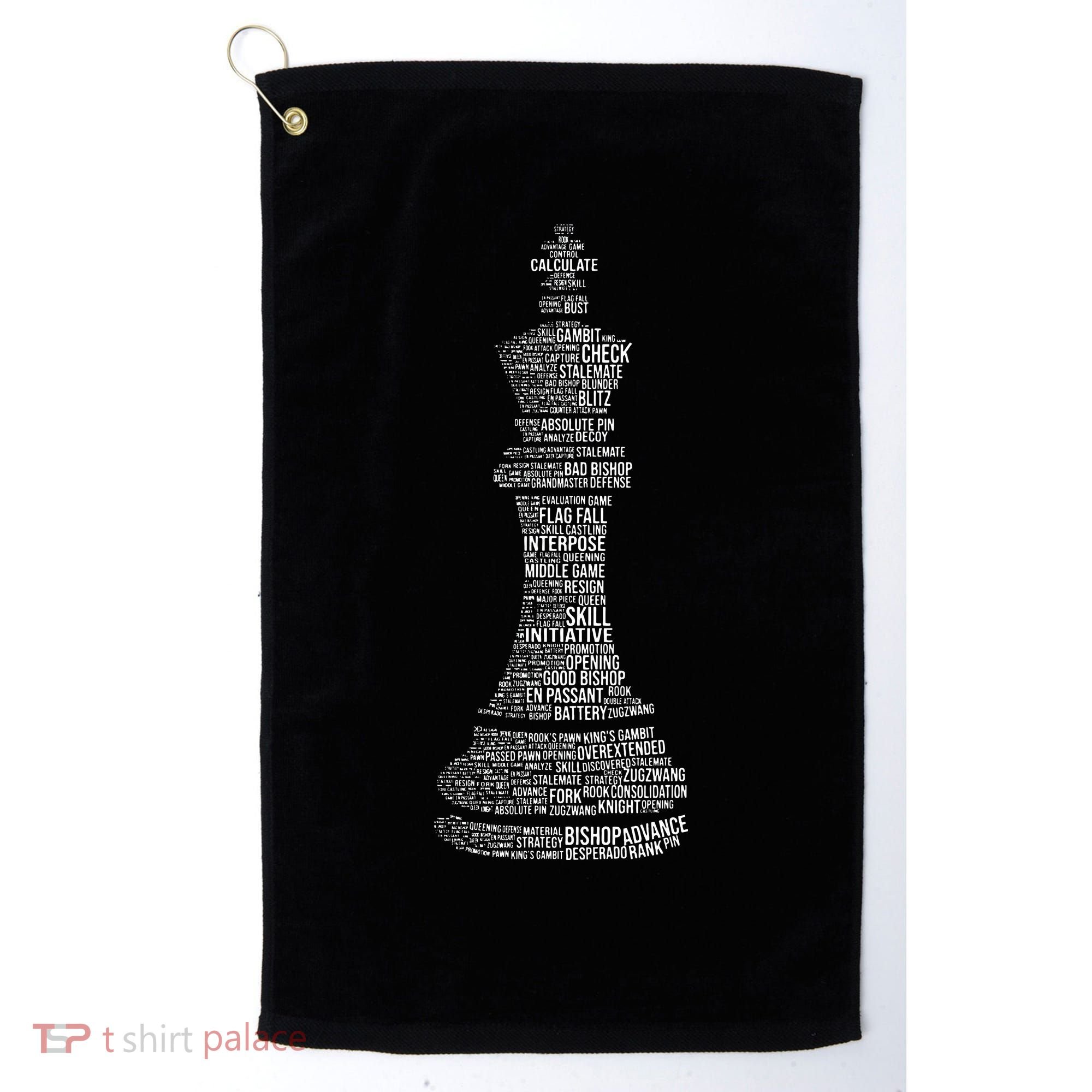 Chess Words Chess Club Chess Player Chess Lover Golf Towel