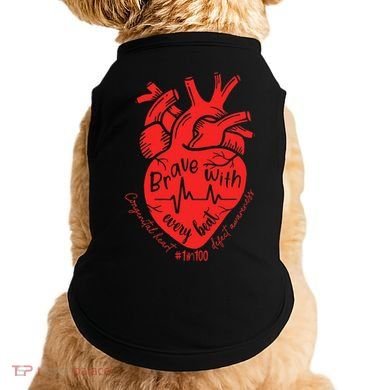 CHD Warrior Congenital Heart Defects Brave With Every A Doggie Tank