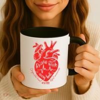 CHD Warrior Congenital Heart Defects Brave With Every A Coffee Mug thumb 3