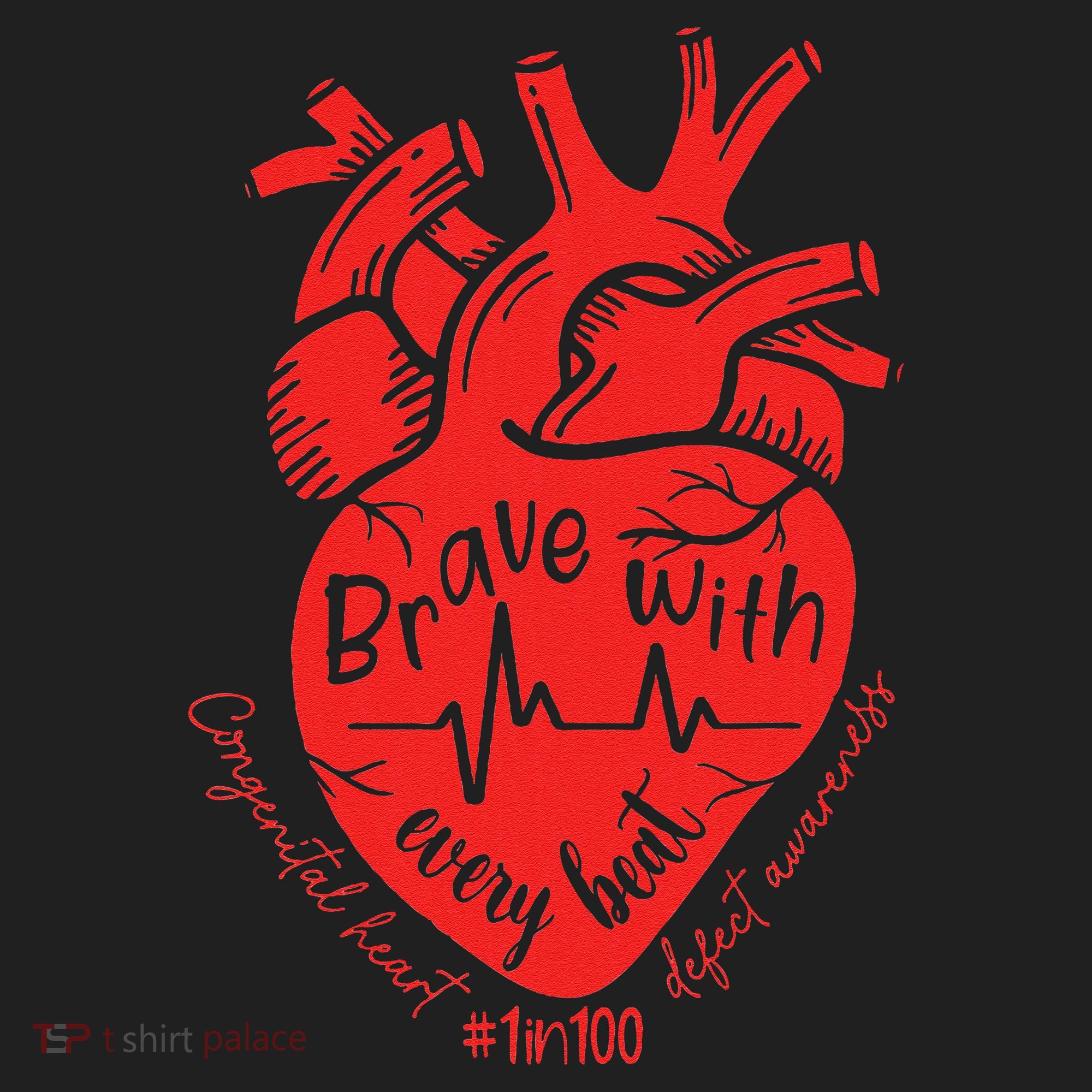 CHD Warrior Congenital Heart Defects Brave With Every A Beanie