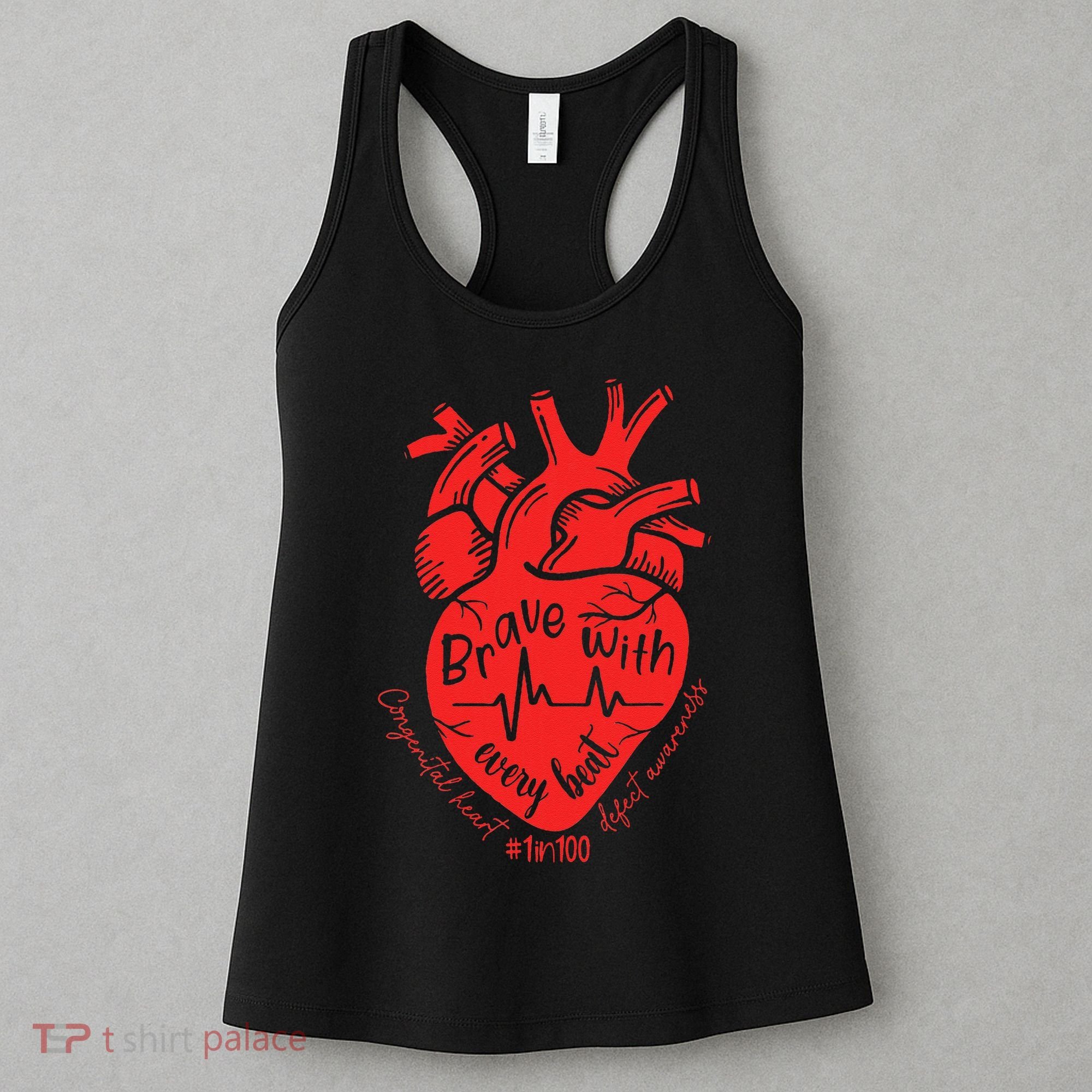 CHD Warrior Congenital Heart Defects Brave With Every A Women's Tank Top