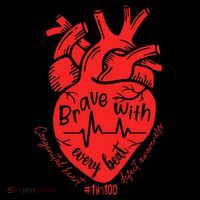 CHD Warrior Congenital Heart Defects Brave With Every A Baby Bodysuit thumb 2