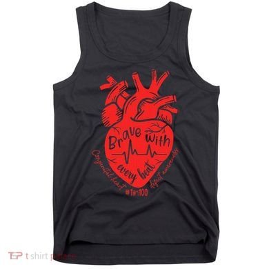 CHD Warrior Congenital Heart Defects Brave With Every A Tank Top