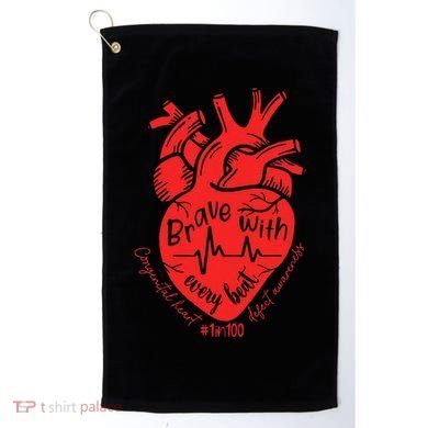 CHD Warrior Congenital Heart Defects Brave With Every A Golf Towel
