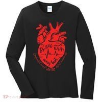 CHD Warrior Congenital Heart Defects Brave With Every A Women's Long Sleeve Shirt thumb 0