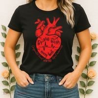 CHD Warrior Congenital Heart Defects Brave With Every A Women's T-Shirt thumb 2