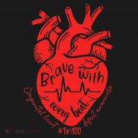 CHD Warrior Congenital Heart Defects Brave With Every A Tote Bag thumb 4