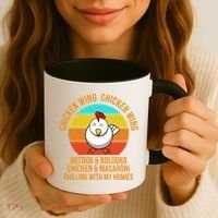 Chicken Wing Chicken Wing Hot Dog And Bologna Coffee Mug thumb 3