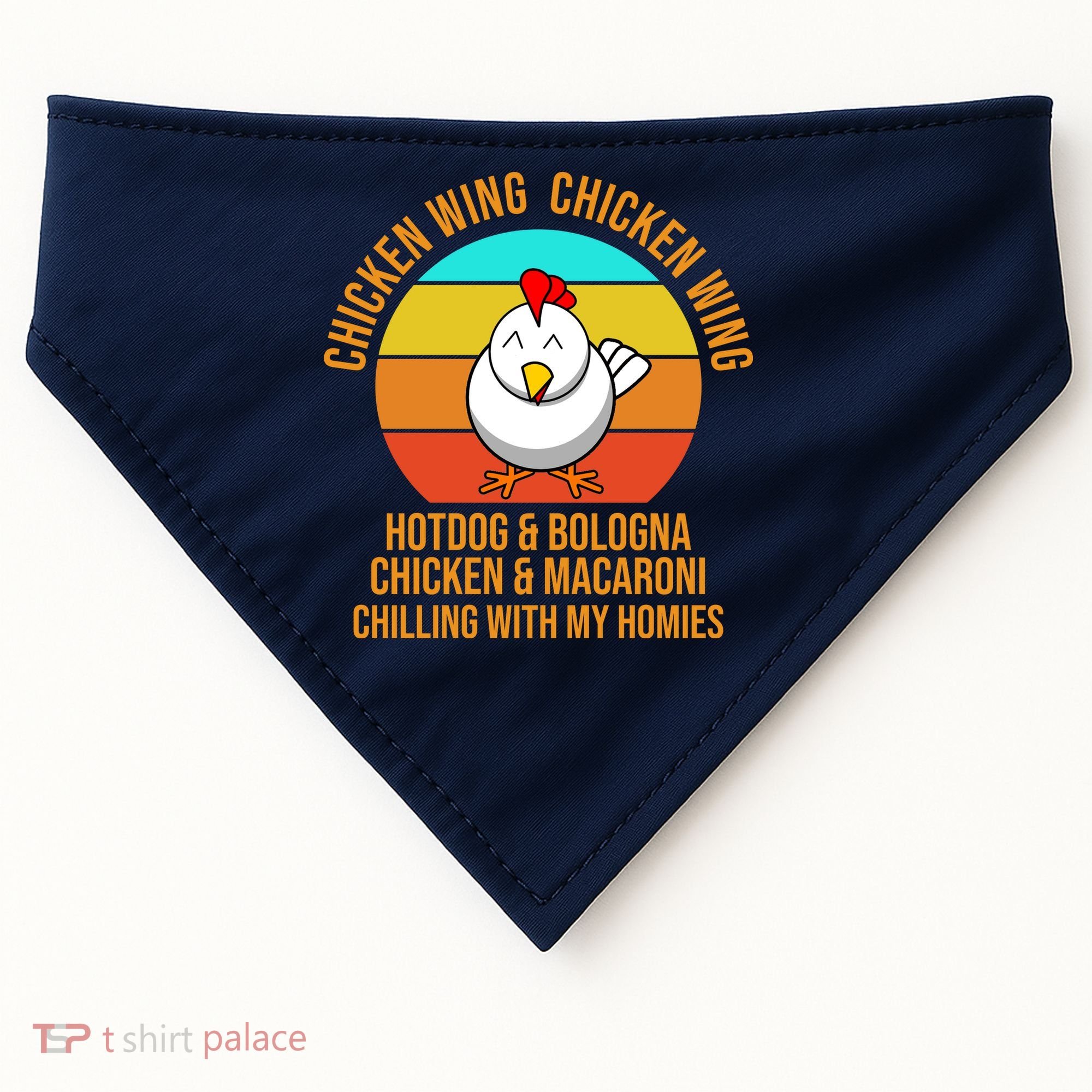 Chicken Wing Chicken Wing Hot Dog And Bologna USA-Made Doggie Bandana