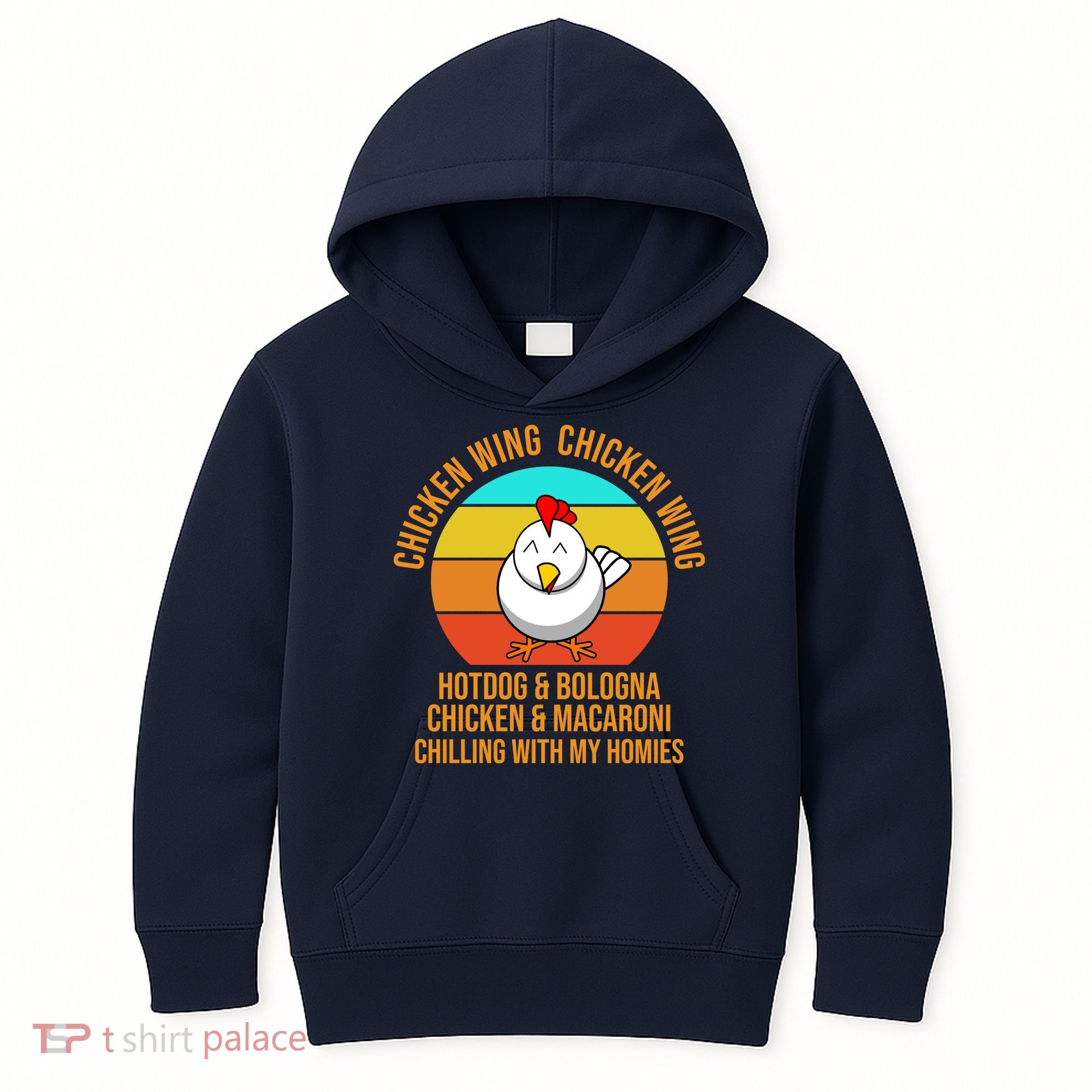 Chicken Wing Chicken Wing Hot Dog And Bologna Kids Hoodie