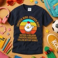 Chicken Wing Chicken Wing Hot Dog And Bologna Kids T-Shirt thumb 3