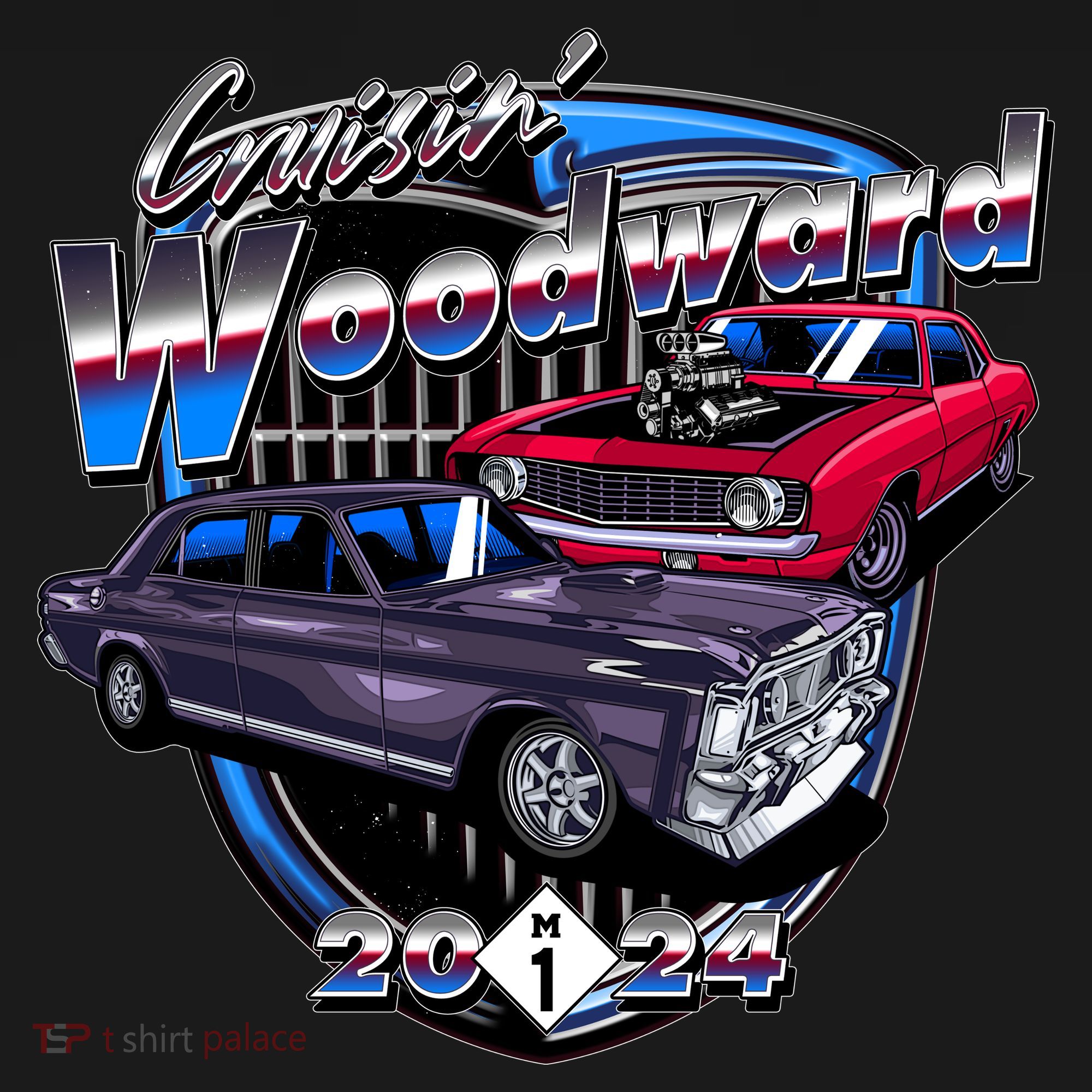 Cruisin Woodward Classic Cars 2024 Ornament