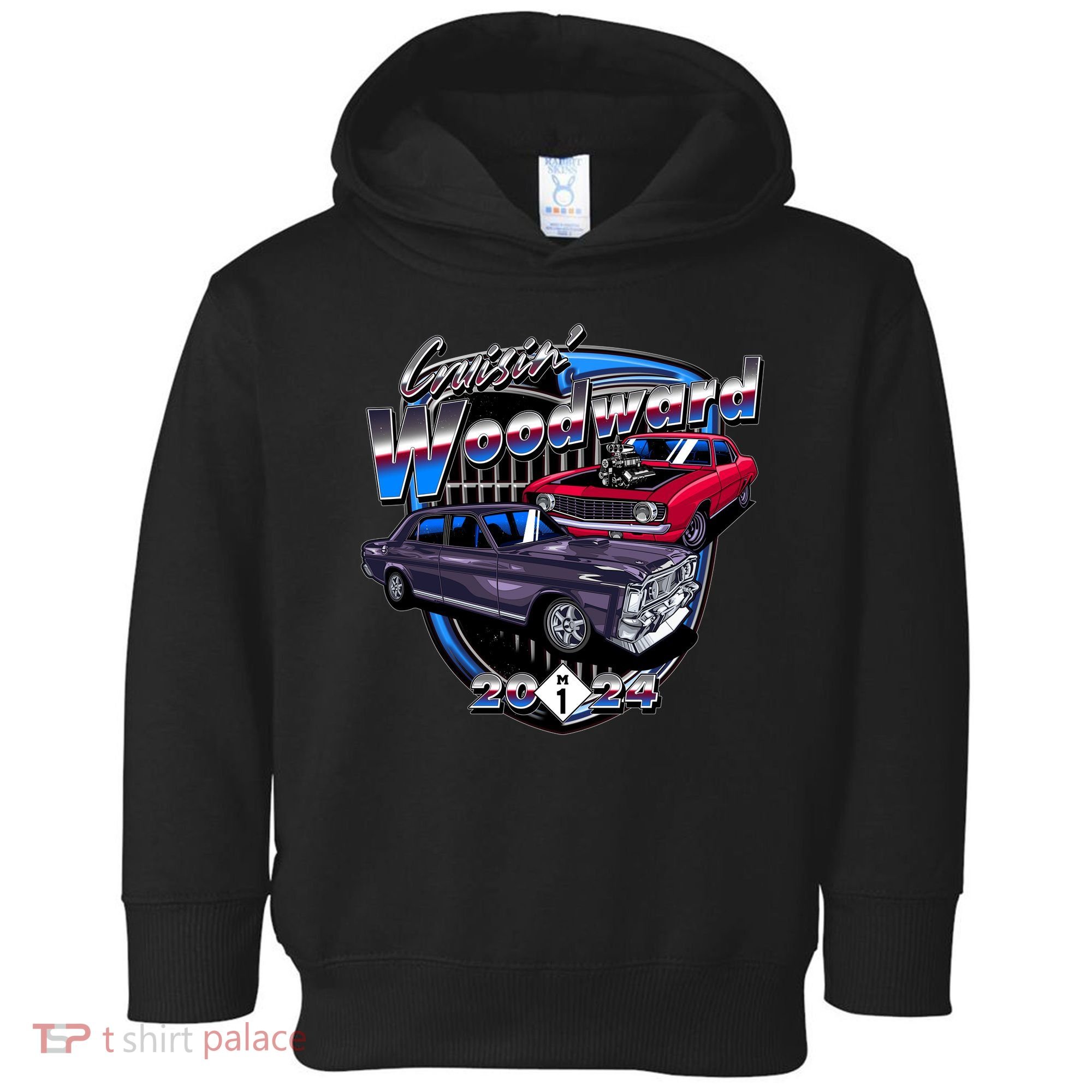 Cruisin Woodward Classic Cars 2024 Toddler Hoodie