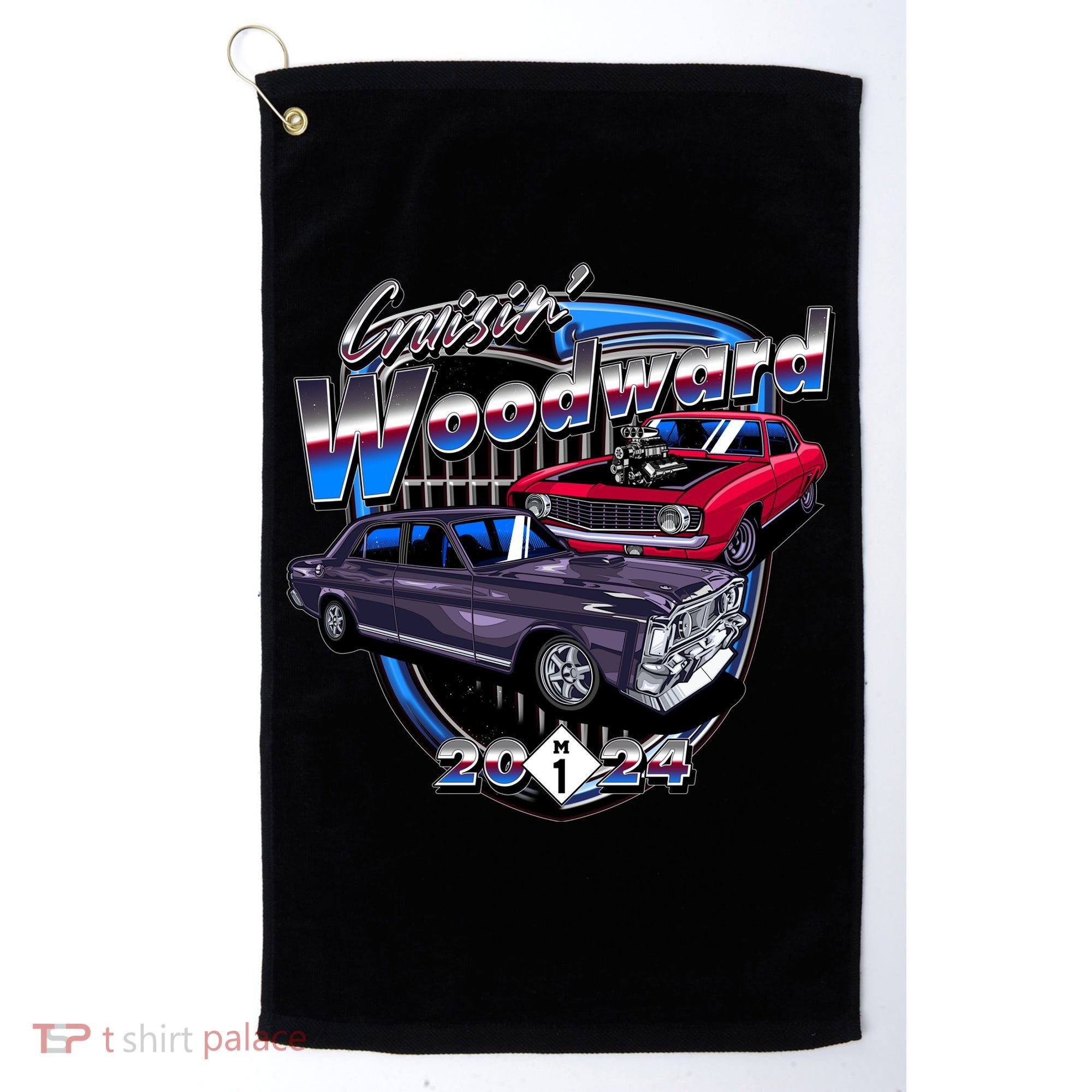 Cruisin Woodward Classic Cars 2024 Golf Towel