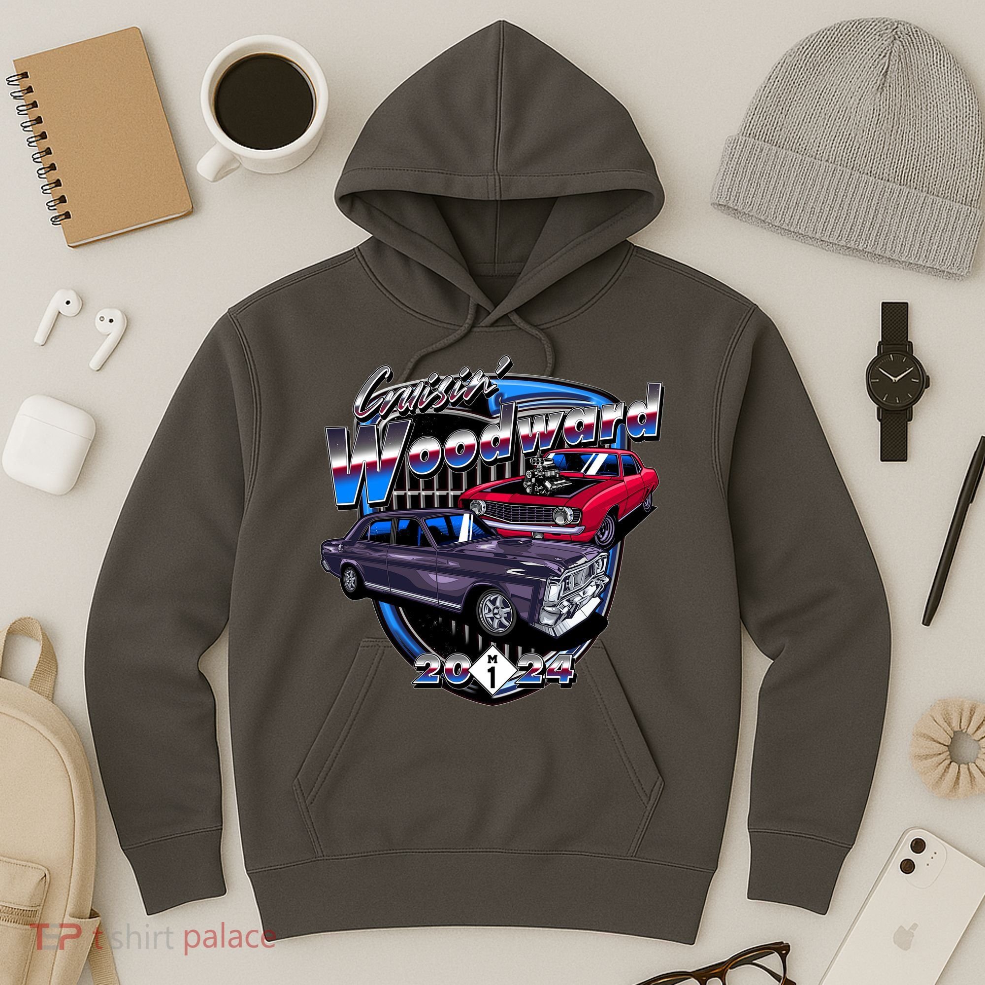 Cruisin Woodward Classic Cars 2024 Hoodie