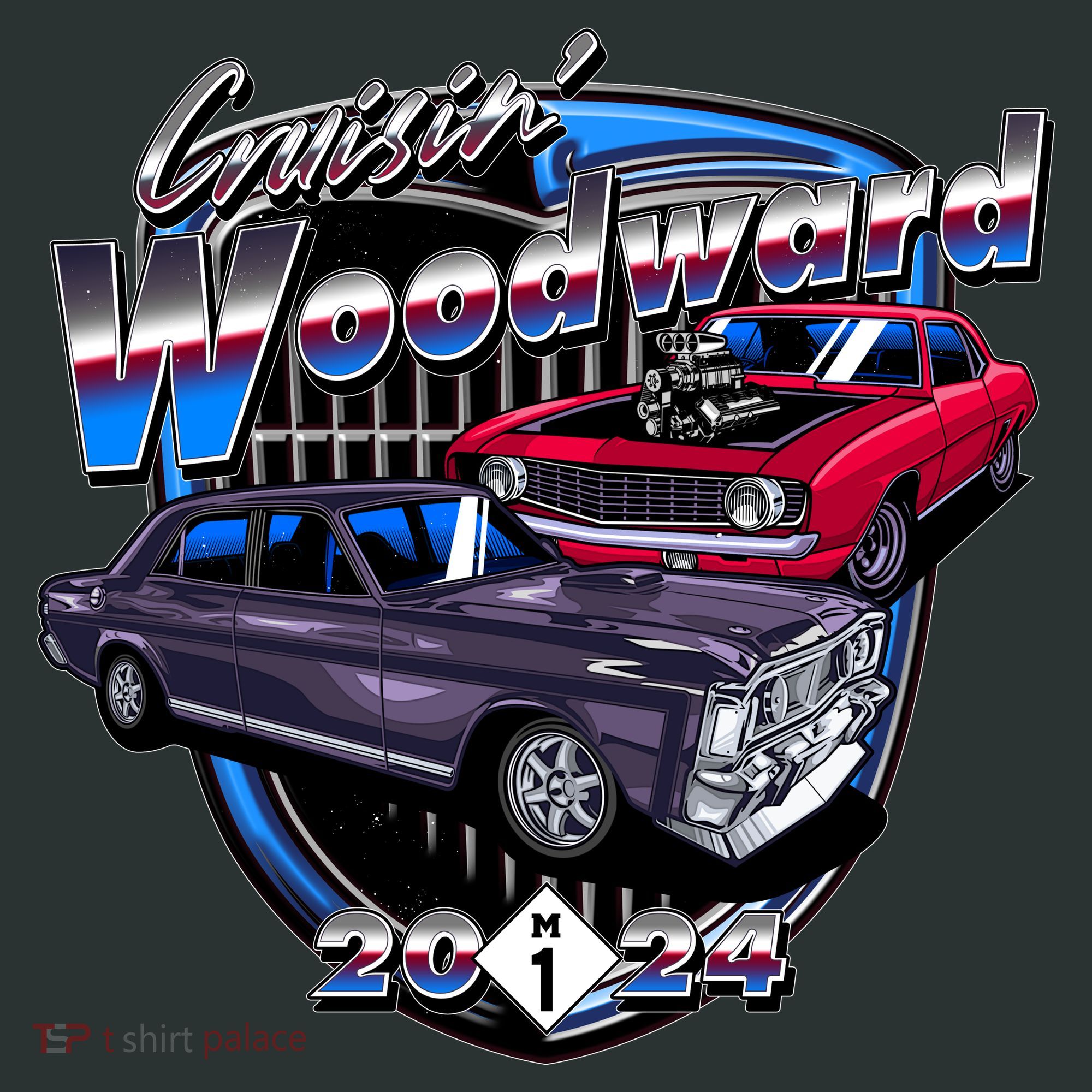 Cruisin Woodward Classic Cars 2024 Button