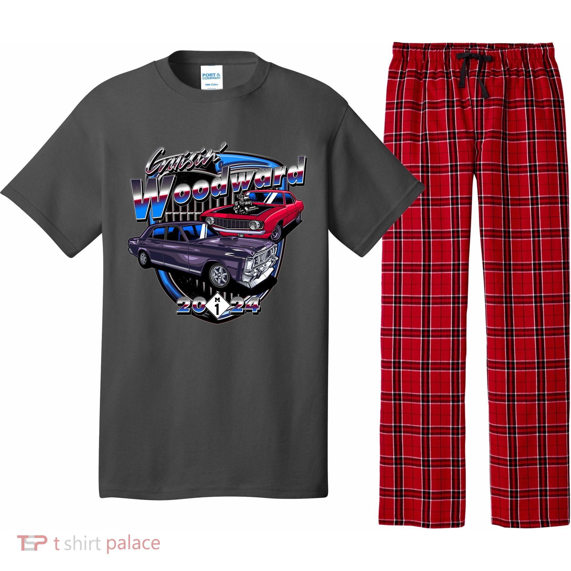 Cruisin Woodward Classic Cars 2024 Pajama Set