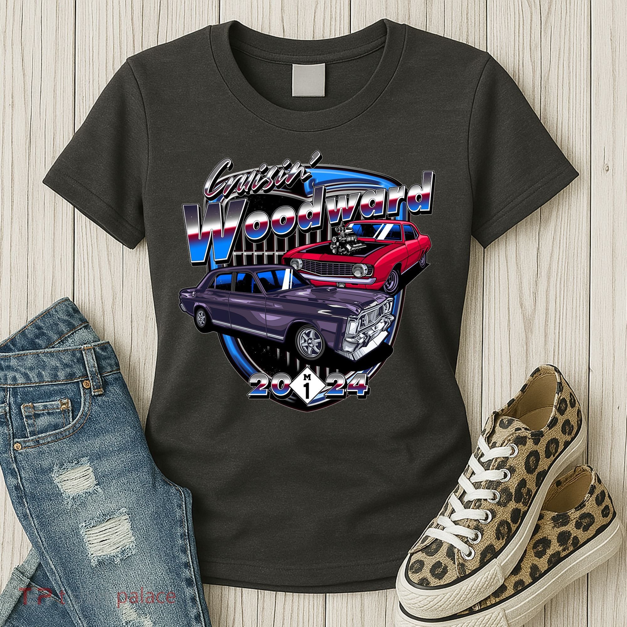 Cruisin Woodward Classic Cars 2024 Women's T-Shirt