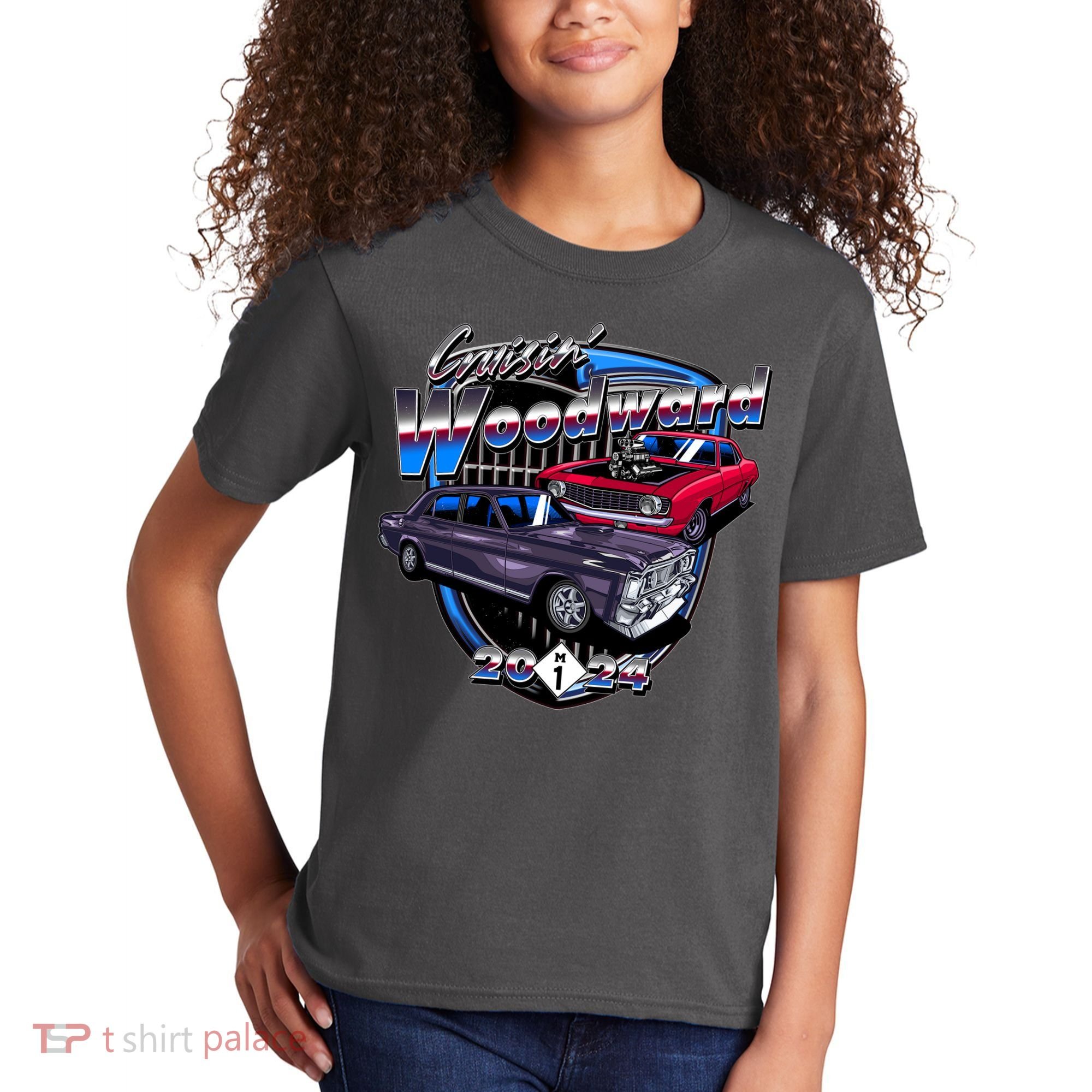Cruisin Woodward Classic Cars 2024 Kids T-Shirt