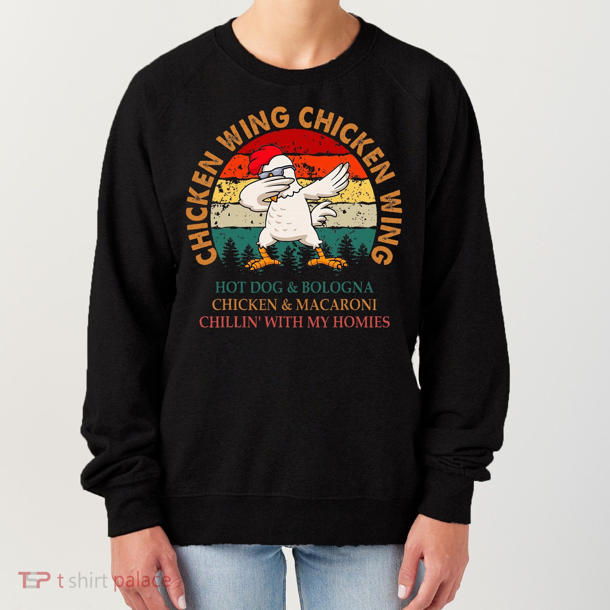 Chicken Wing Chicken Wing Hot Dog Bologna Macaroni Women's Sweatshirt