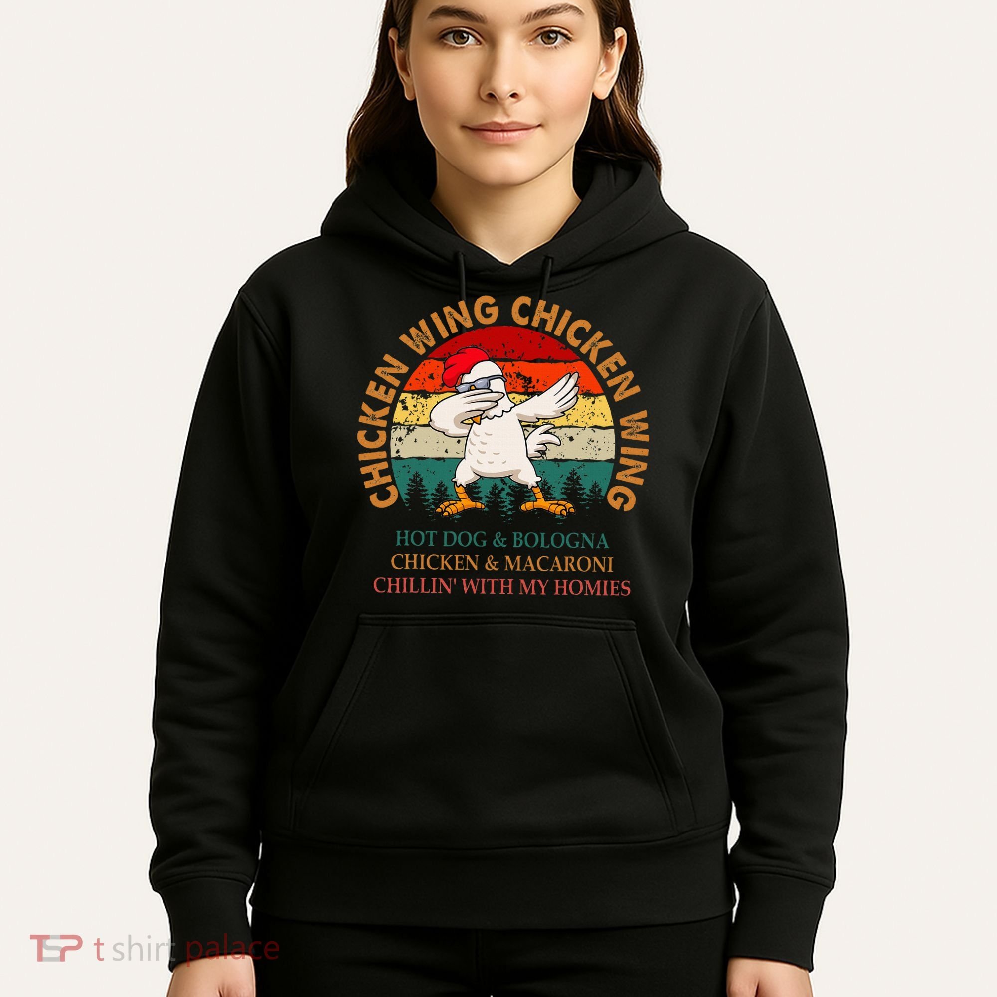 Chicken Wing Chicken Wing Hot Dog Bologna Macaroni Hoodie