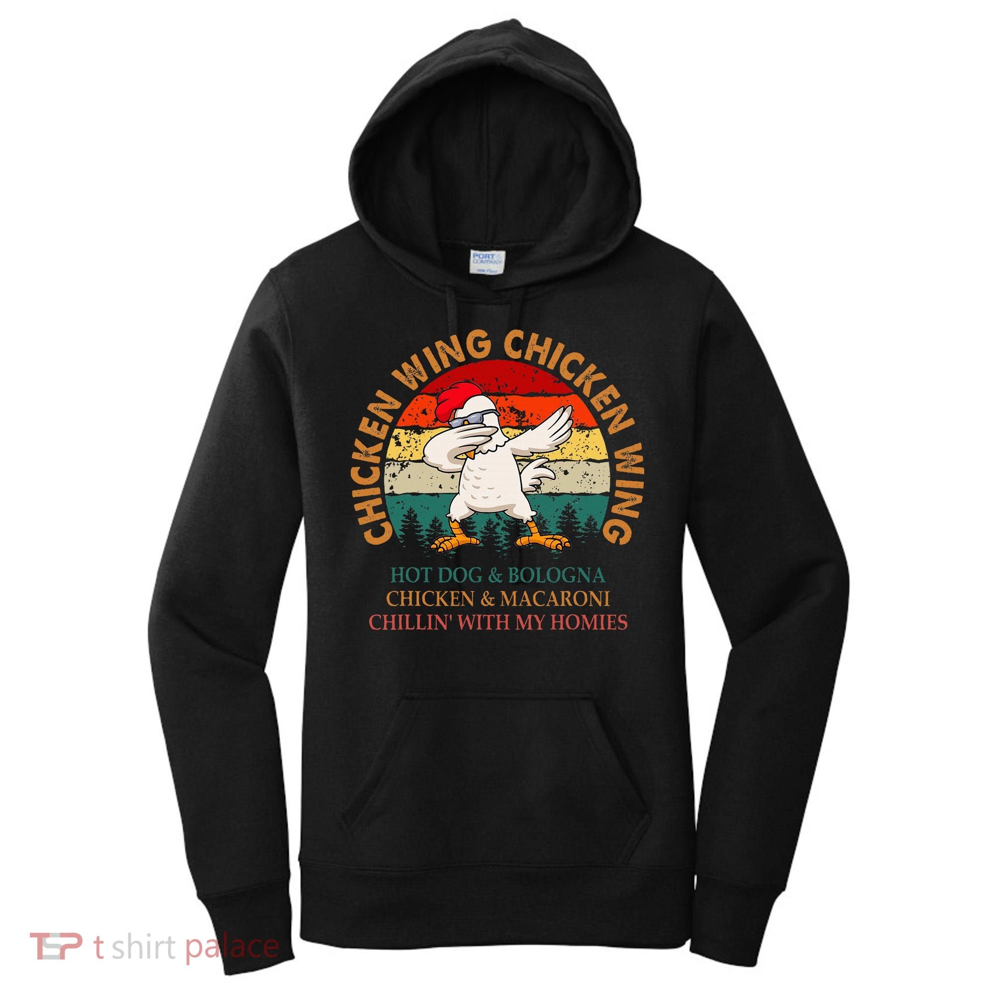 Chicken Wing Chicken Wing Hot Dog Bologna Macaroni Women's Hoodie