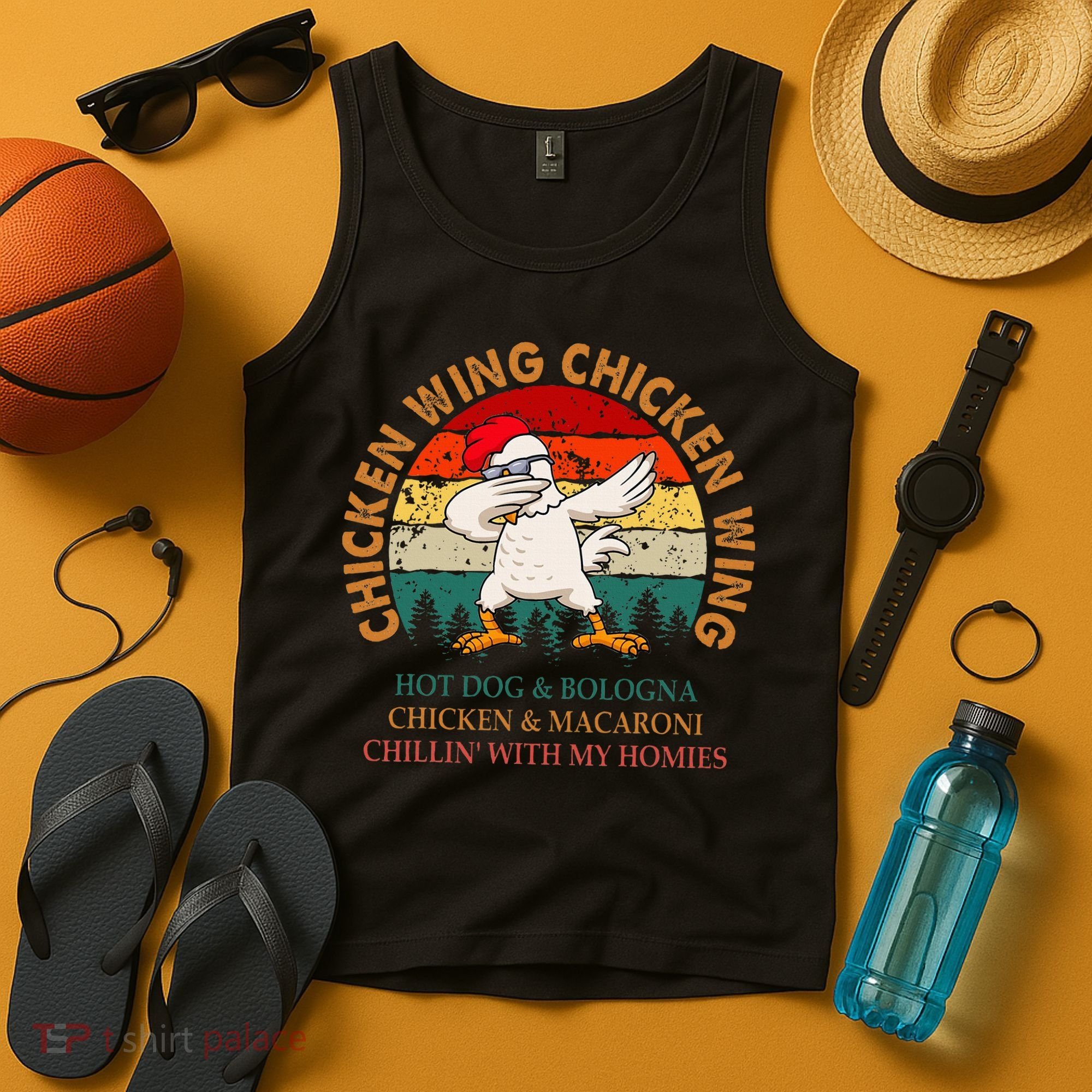 Chicken Wing Chicken Wing Hot Dog Bologna Macaroni Tank Top