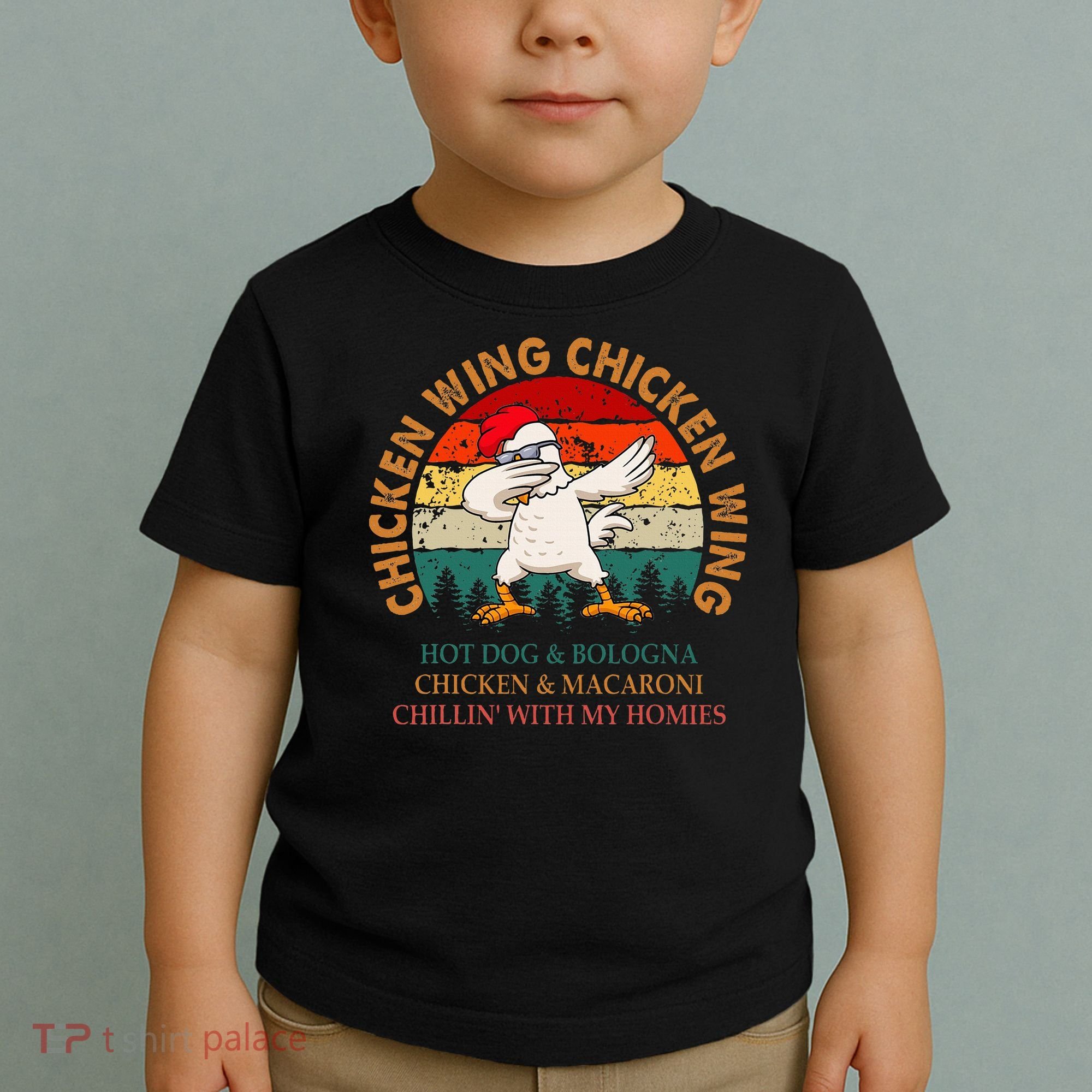 Chicken Wing Chicken Wing Hot Dog Bologna Macaroni Toddler T-Shirt