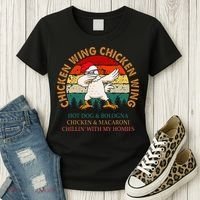 Chicken Wing Chicken Wing Hot Dog Bologna Macaroni Women's T-Shirt thumb 3