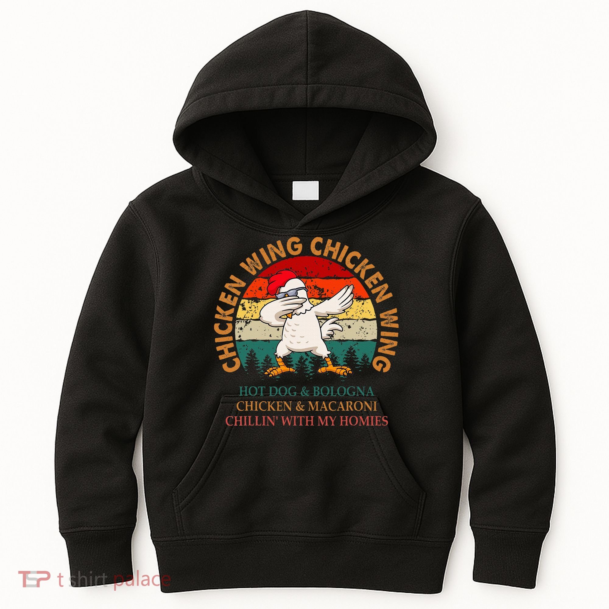 Chicken Wing Chicken Wing Hot Dog Bologna Macaroni Kids Hoodie