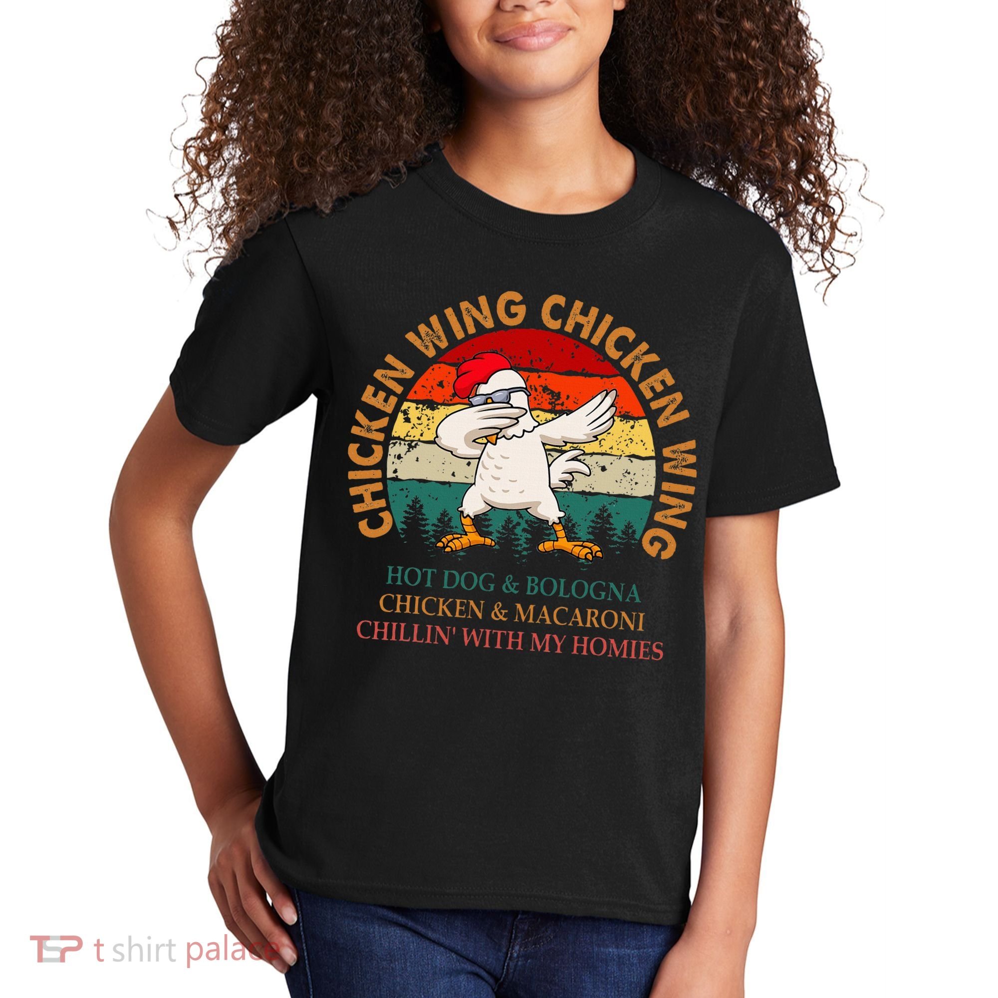 Chicken Wing Chicken Wing Hot Dog Bologna Macaroni Kids T-Shirt