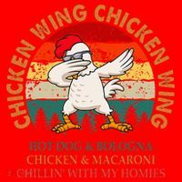 Chicken Wing Chicken Wing Hot Dog Bologna Macaroni Santa Hat thumb 1
