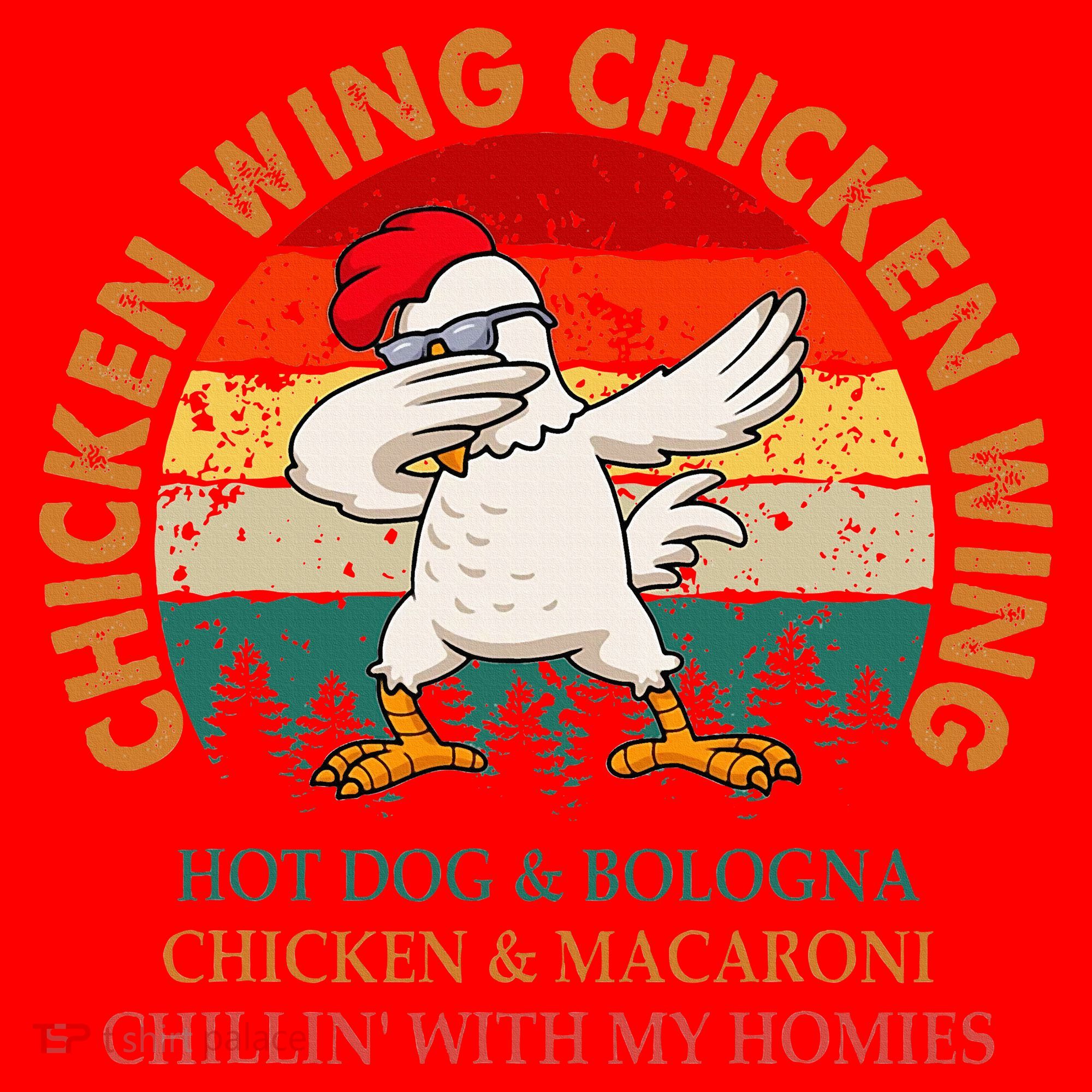 Chicken Wing Chicken Wing Hot Dog Bologna Macaroni Santa Hat