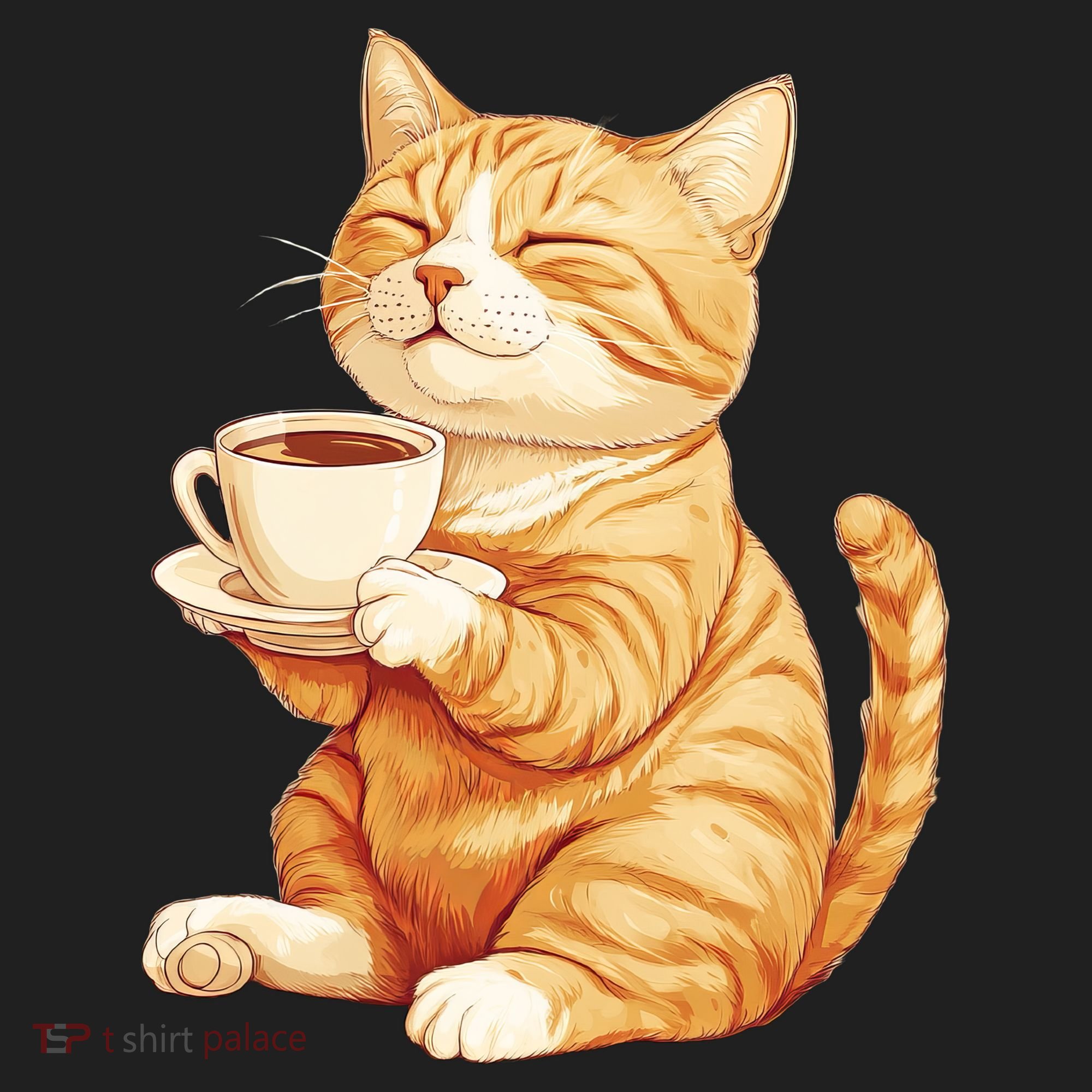 Cat With Coffee Cute Cat Lover  Beanie
