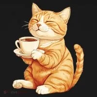 Cat With Coffee Cute Cat Lover  Women's T-Shirt thumb 6