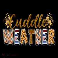Cuddle Weather Cute Fall Pattern Womens Funnel Neck Pullover Hood thumb 2