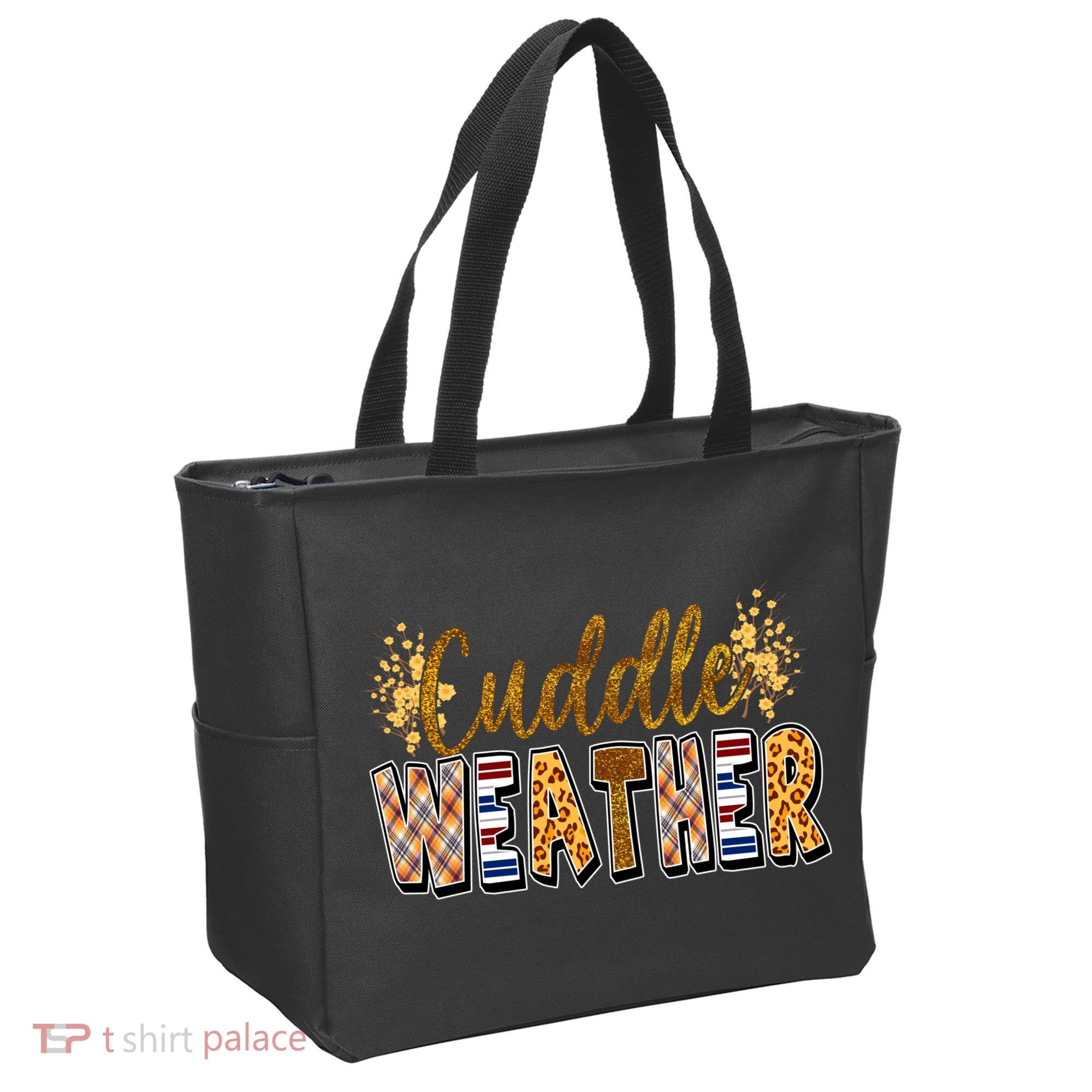 Cuddle Weather Cute Fall Pattern Tote Bag