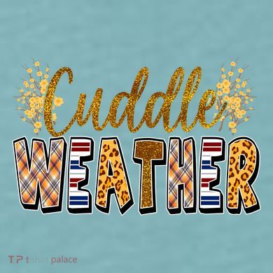 Cuddle Weather Cute Fall Pattern Sueded Cloud Jersey T-Shirt